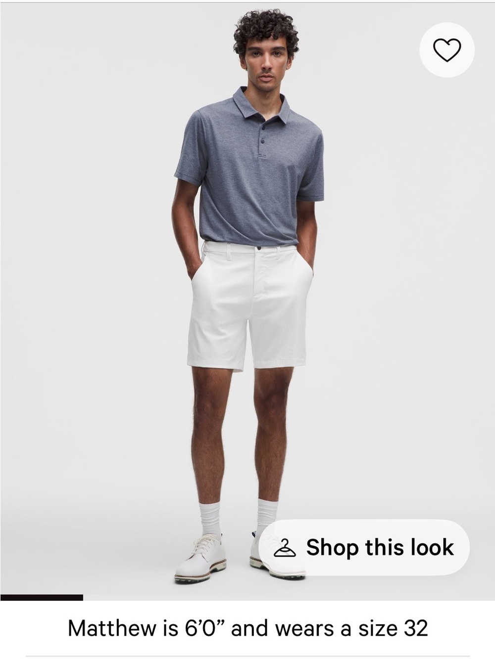 NWT Lululemon ABC Classic fit golf short 7”